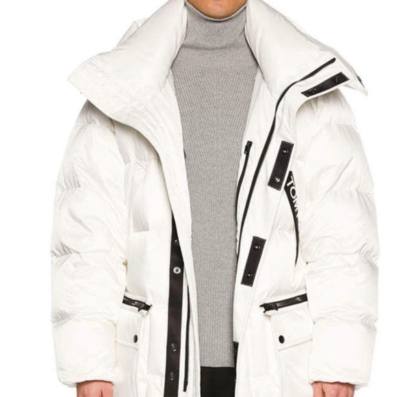 Tom Ford Men's Long Puffer Coat with Contrast Trim SIZE 50 - Picture 1 of 16